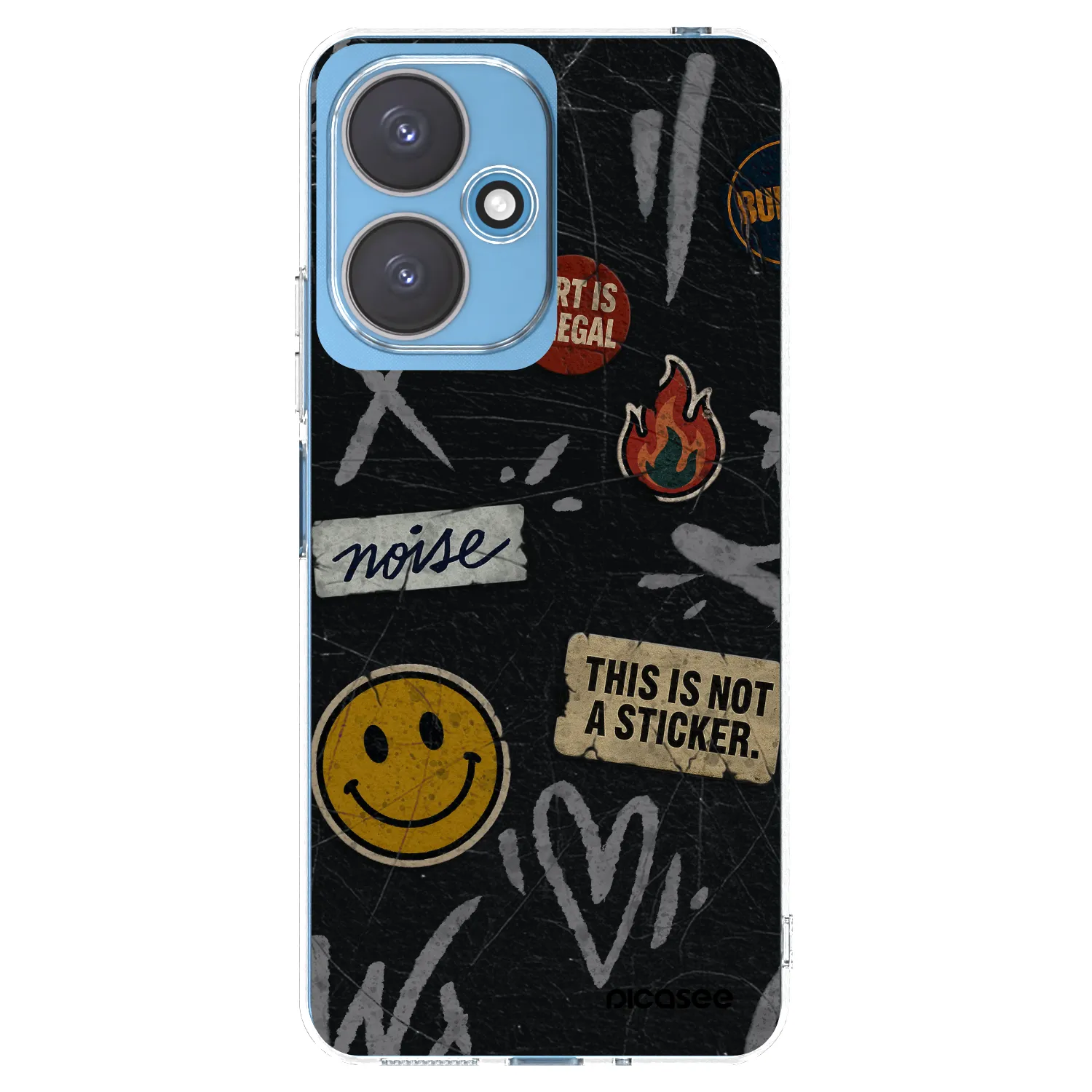 Picasee Xiaomi Redmi 13C 5G Hülle - Transparentes Silikon - STICKERS x TAGS