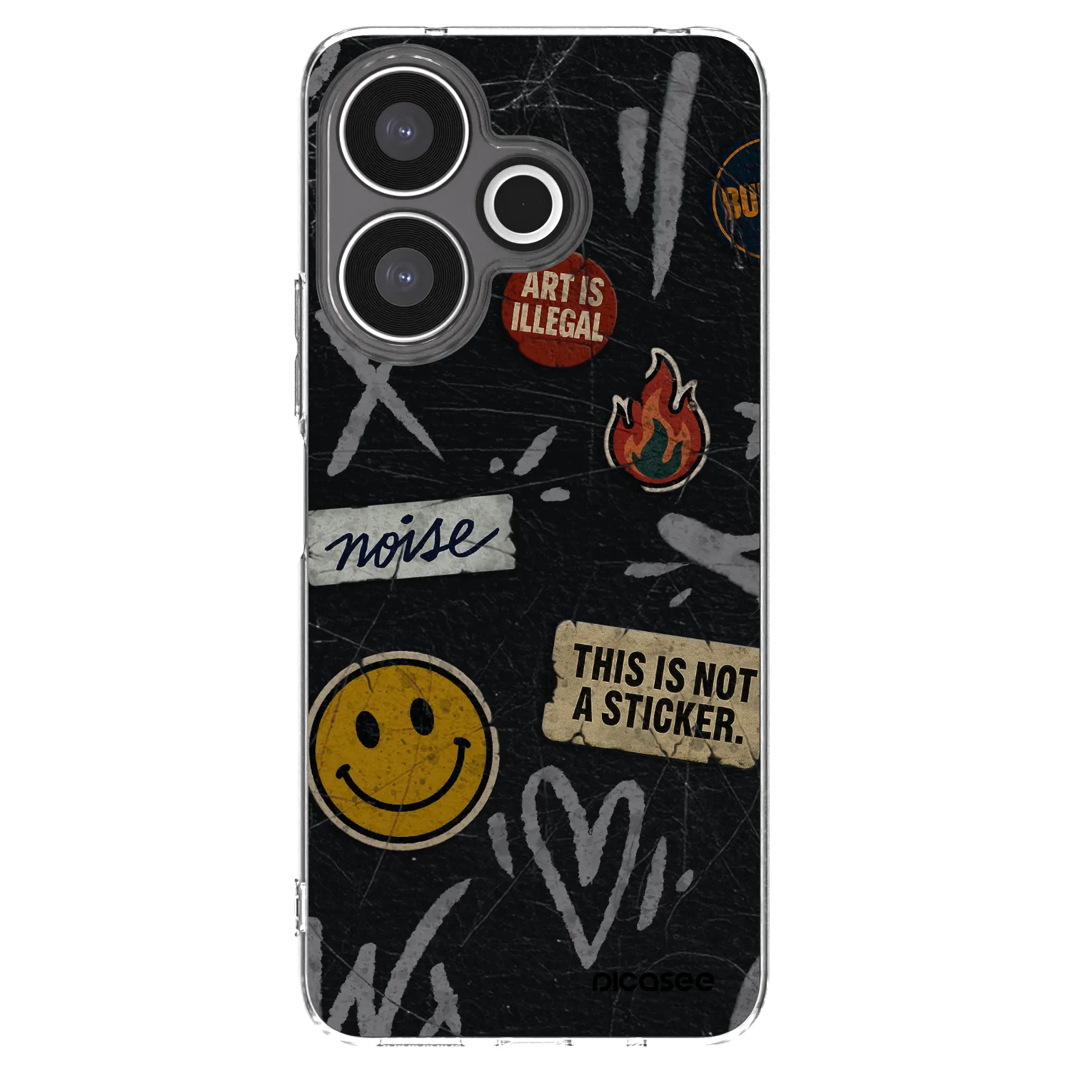 Picasee Xiaomi Redmi 13 4G Hülle - Transparentes Silikon - STICKERS x TAGS