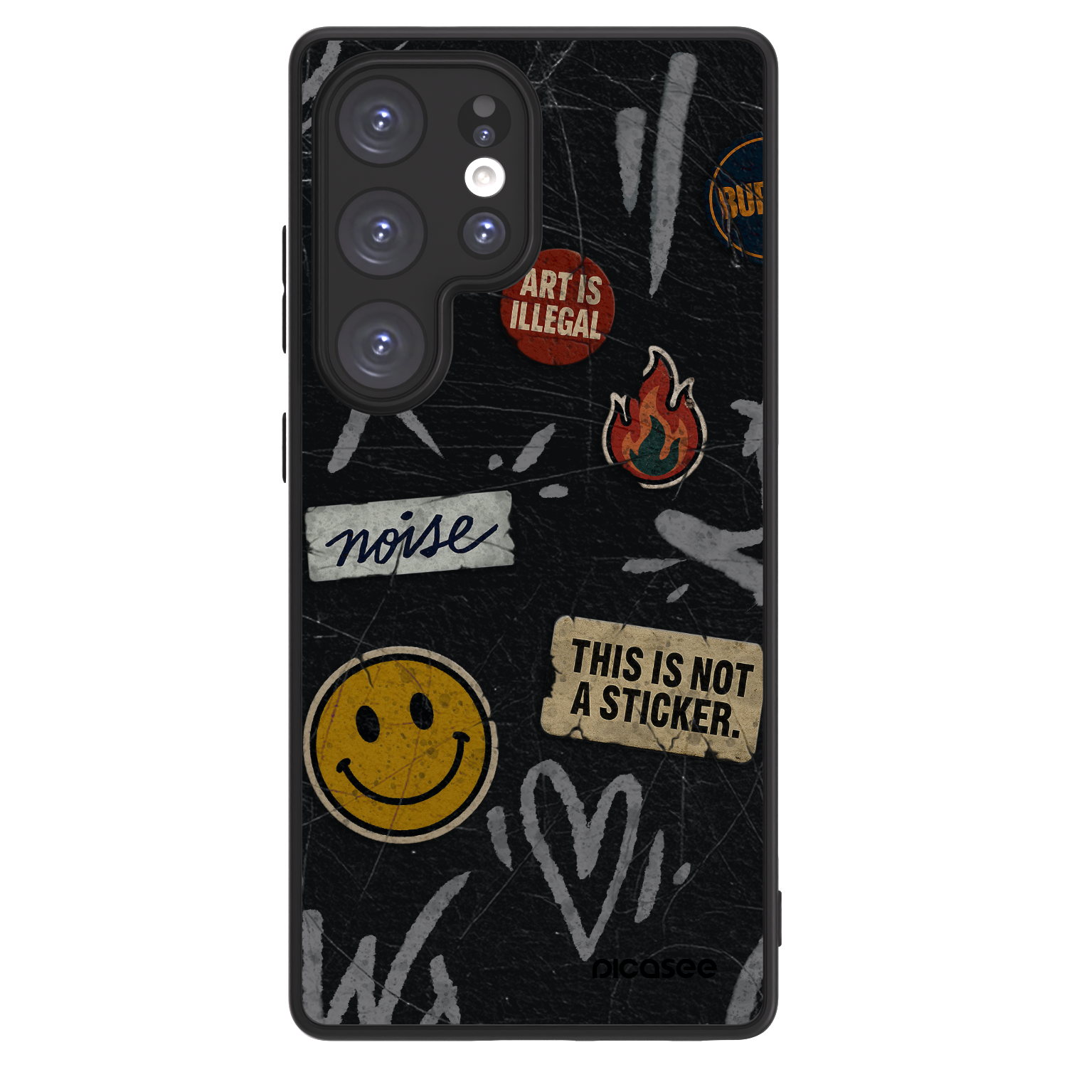 Picasee ULTIMATE CASE PowerShare für Samsung Galaxy S25 Ultra 5G - STICKERS x TAGS