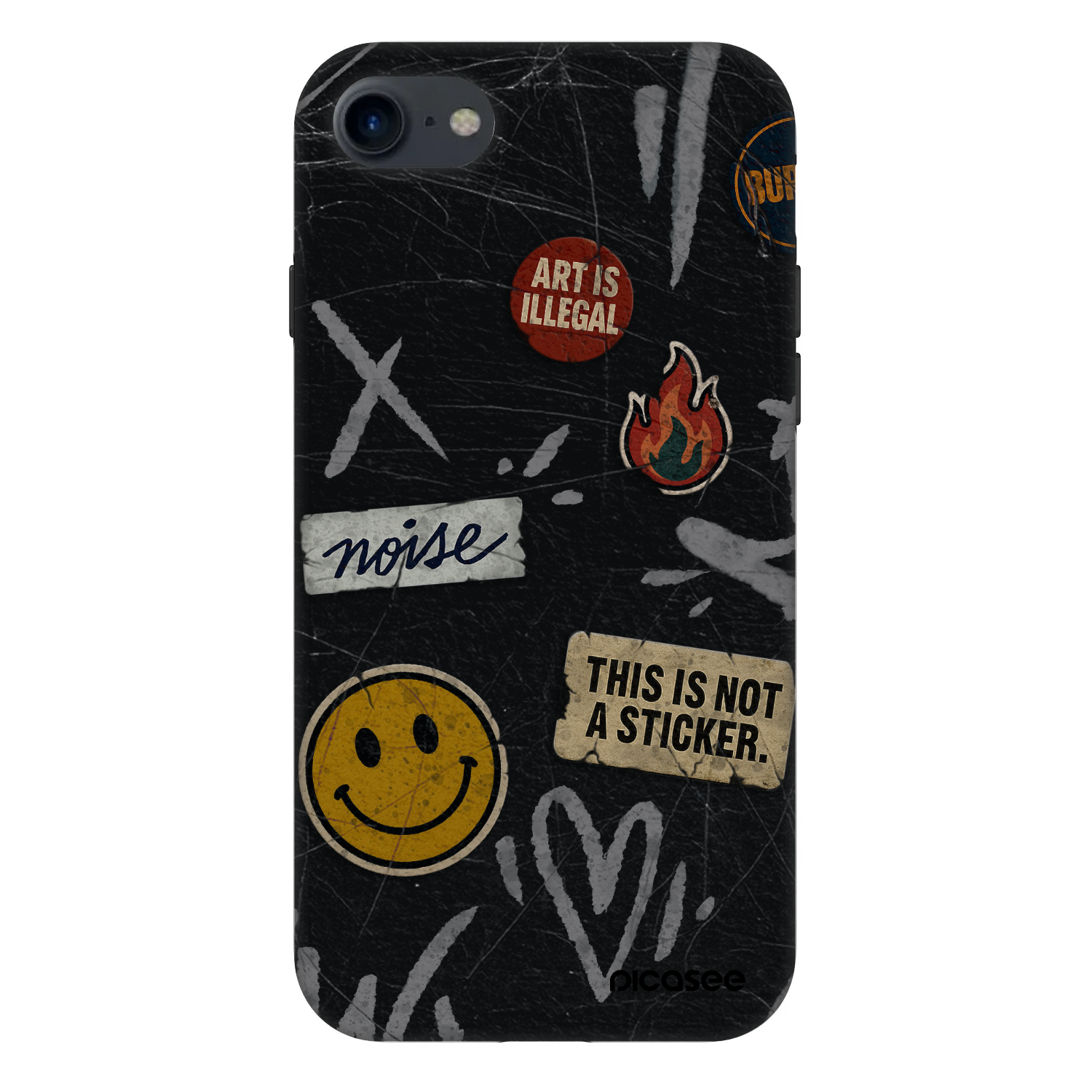 Picasee Fashion Case für Apple iPhone SE 2022 - STICKERS x TAGS