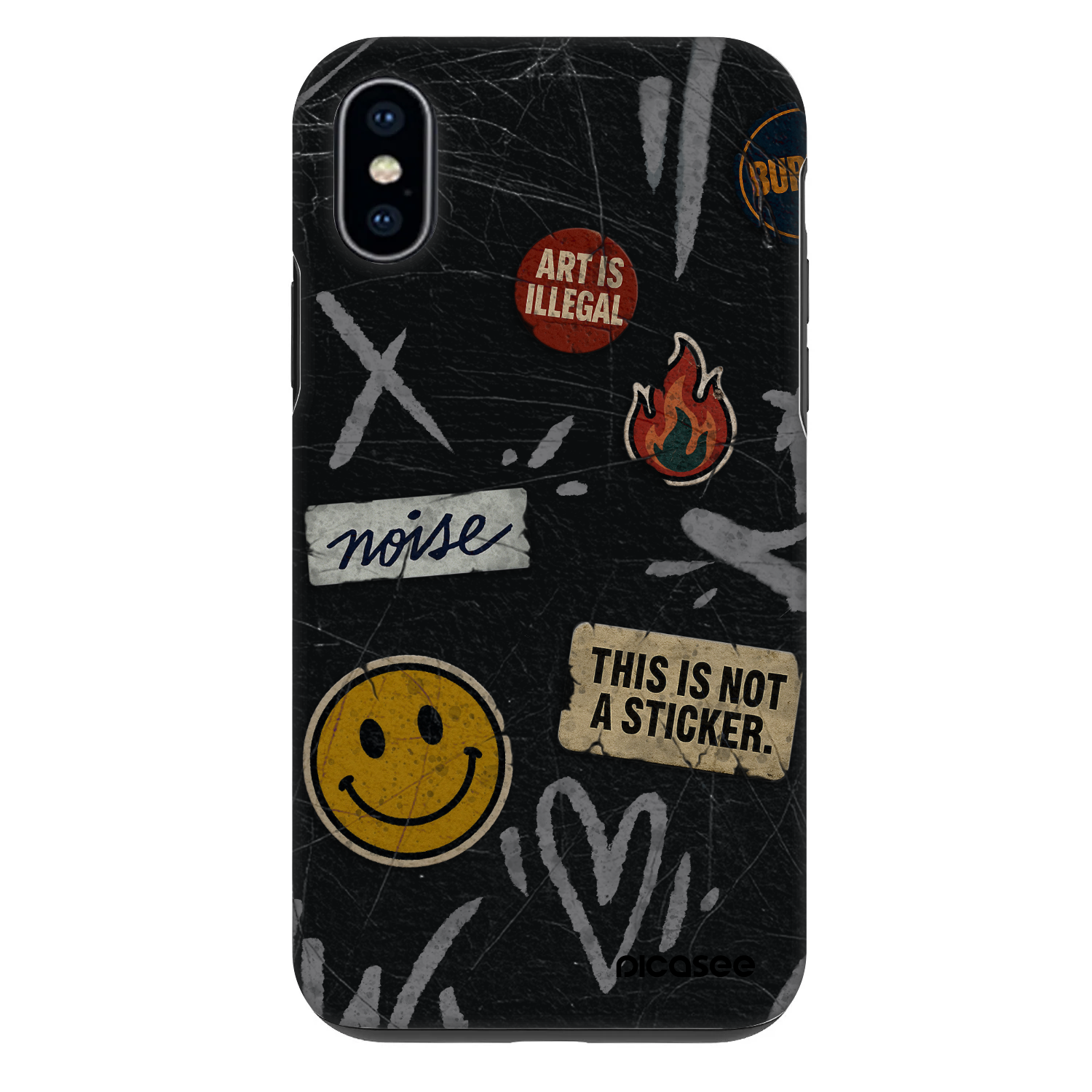 Picasee Fashion Case für Apple iPhone X/XS - STICKERS x TAGS