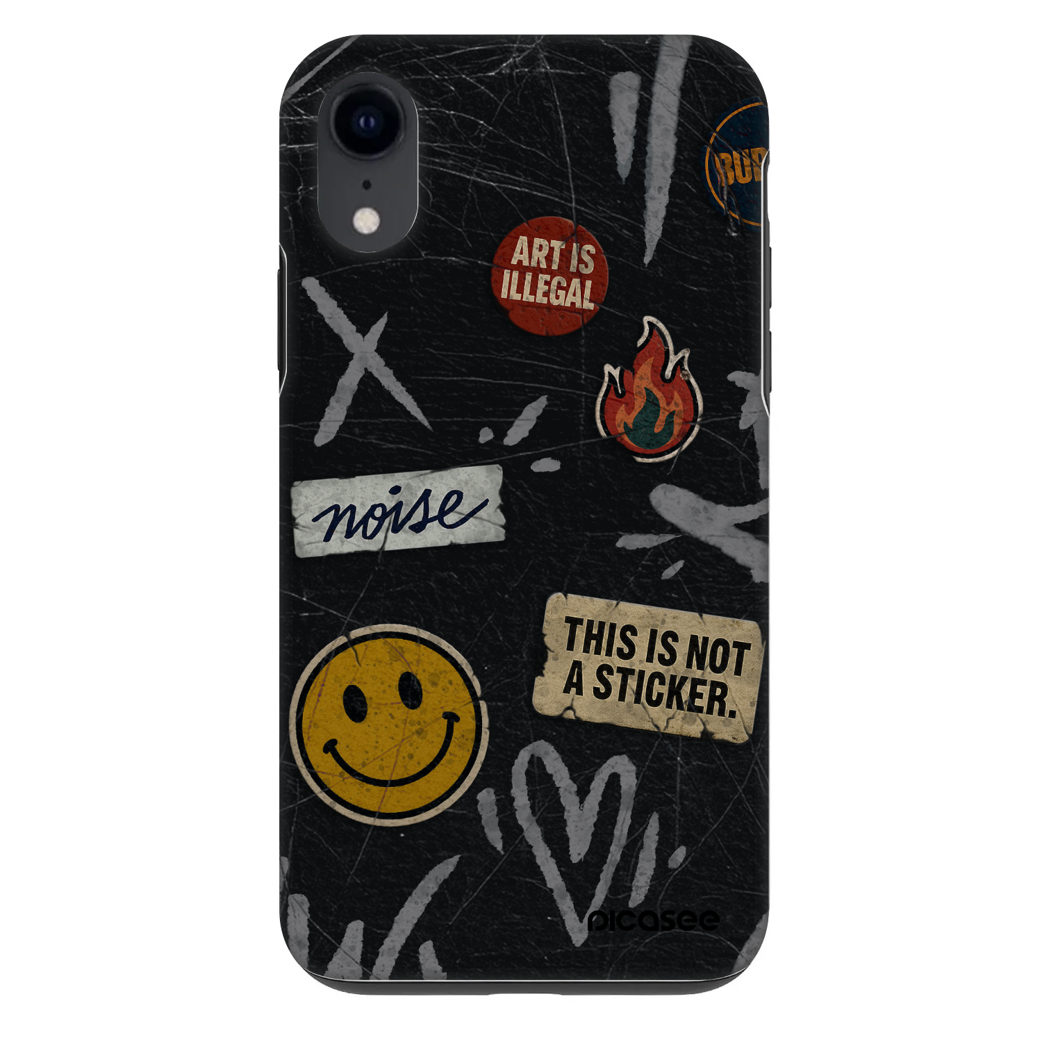 Picasee Fashion Case für Apple iPhone XR - STICKERS x TAGS