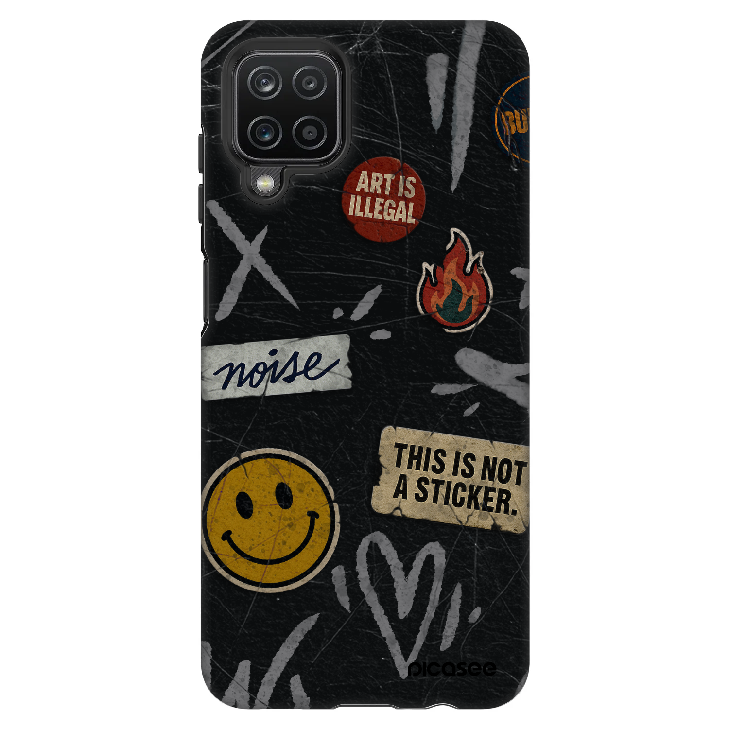 Picasee Fashion Case für Samsung Galaxy A12 A125F - STICKERS x TAGS