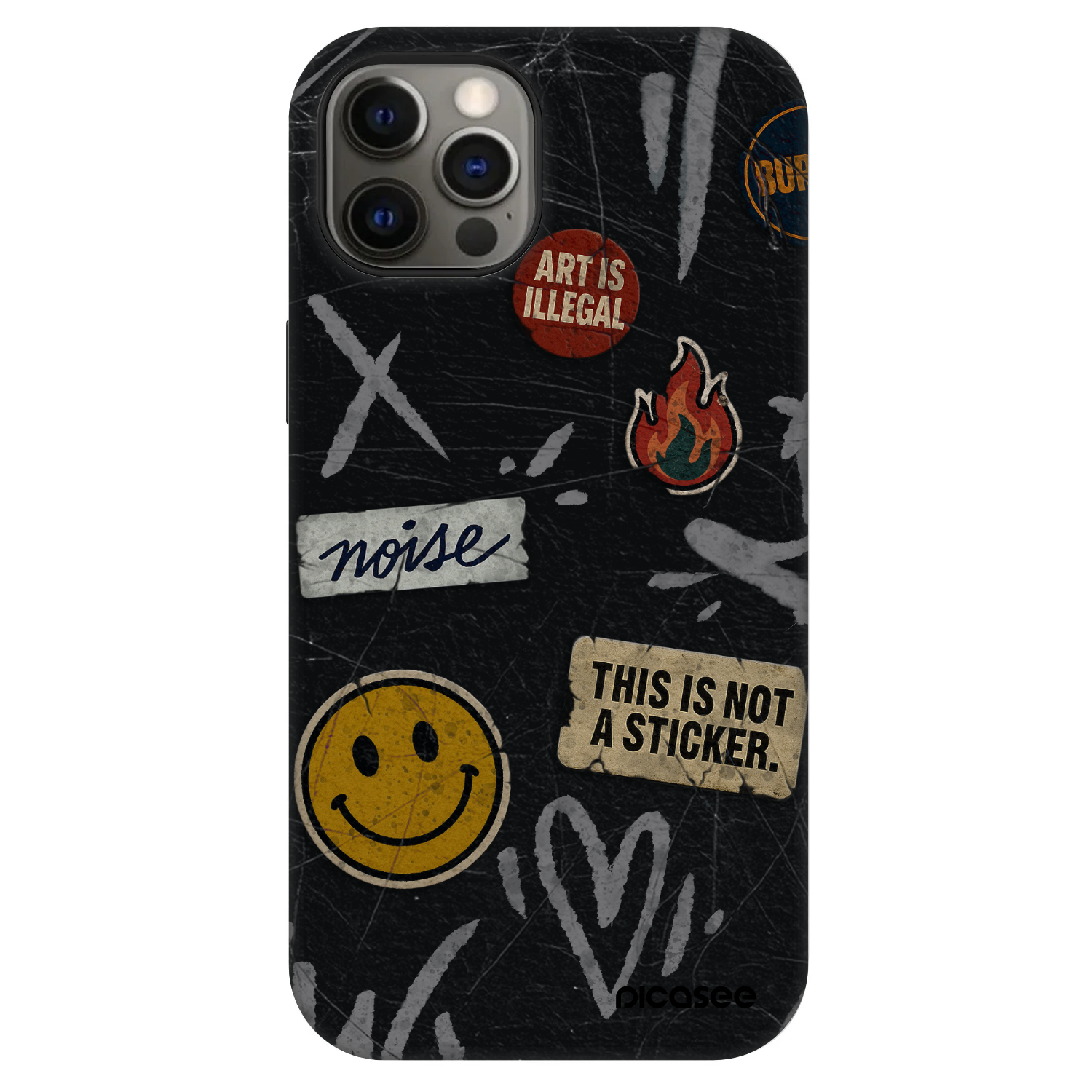 Picasee Fashion Case MagSafe für Apple iPhone 12 - STICKERS x TAGS