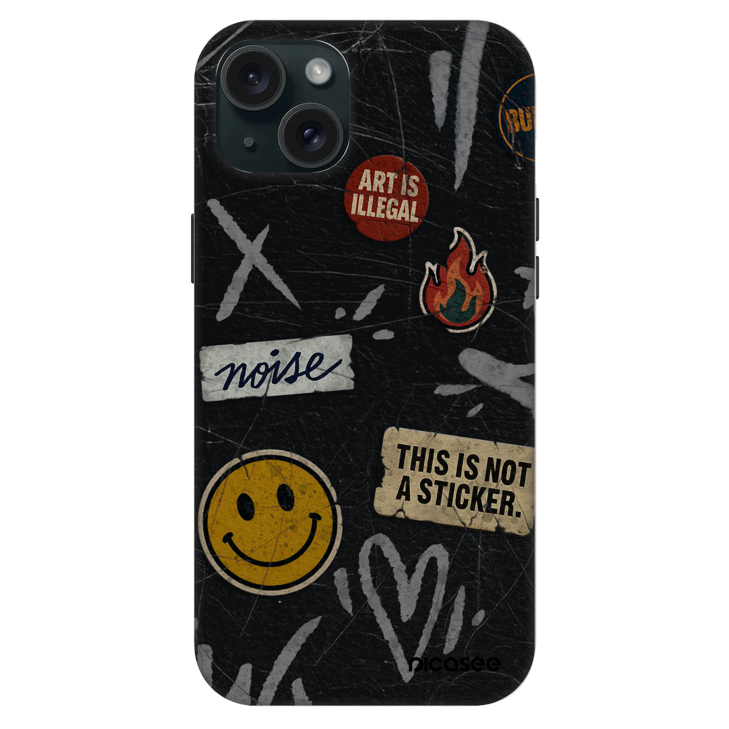 Picasee Fashion Case MagSafe für Apple iPhone 15 Plus - STICKERS x TAGS