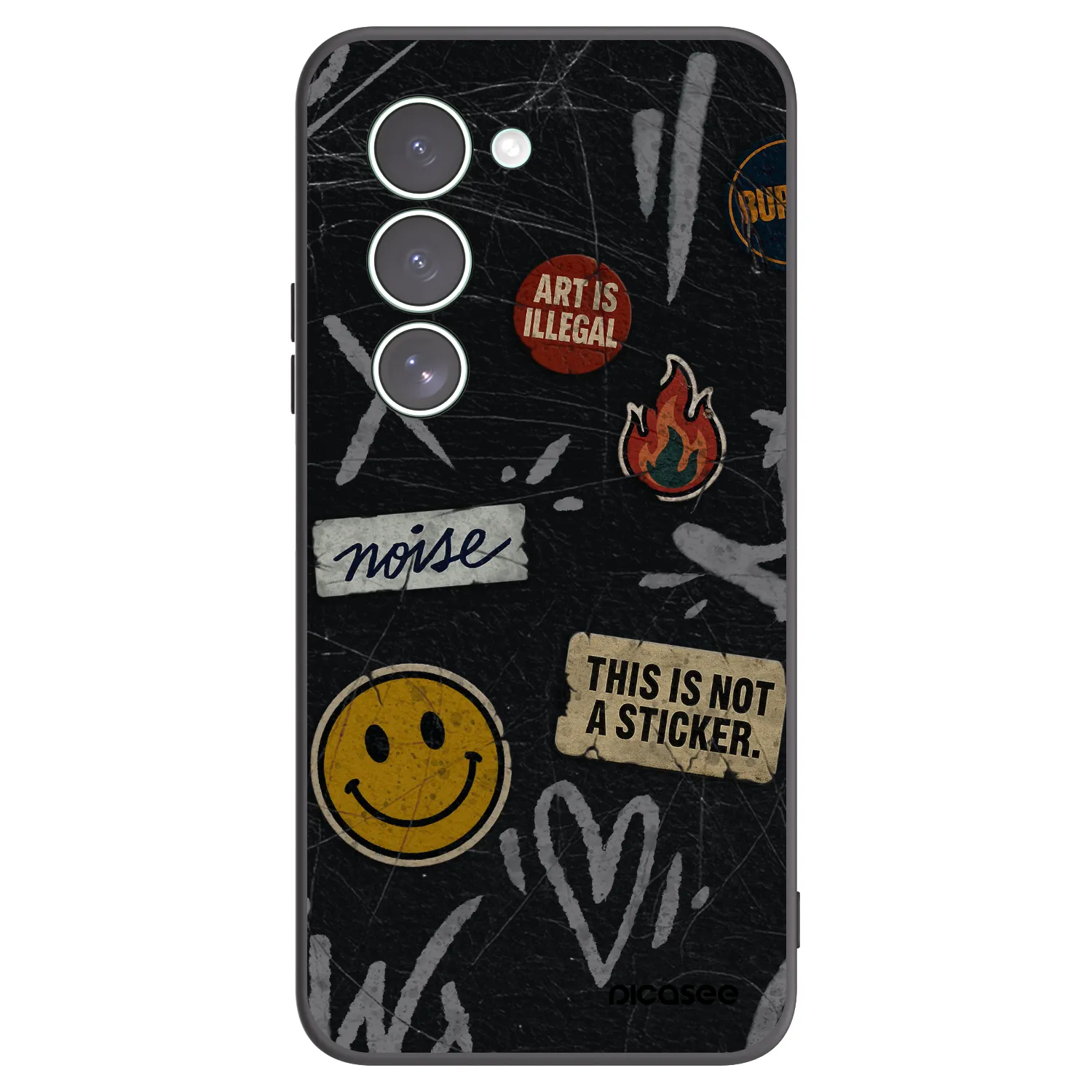 Picasee Xiaomi Redmi 15 5G Hülle - Schwarzes Silikon - STICKERS x TAGS