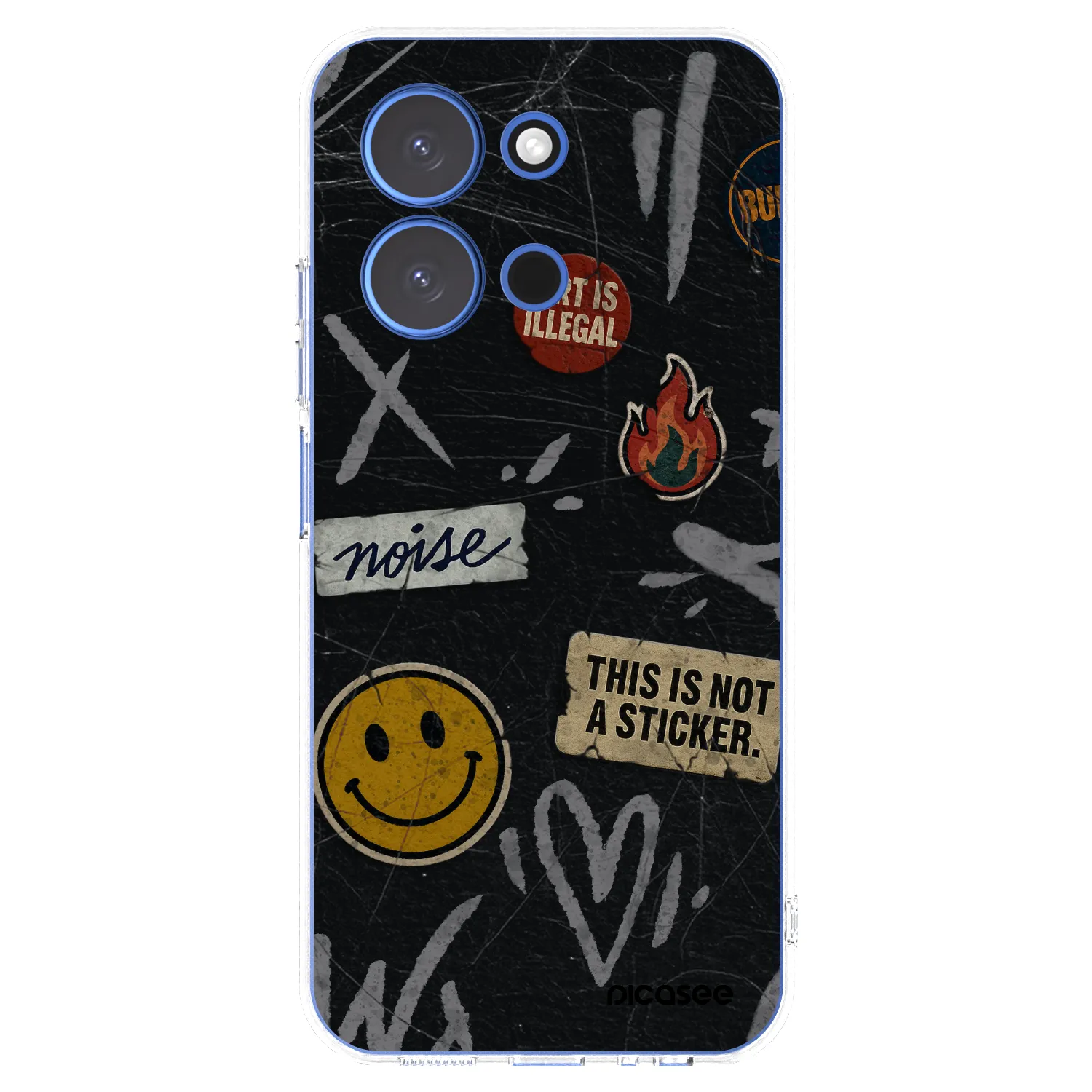Picasee Xiaomi Redmi 15C 4G Hülle - Transparentes Silikon - STICKERS x TAGS