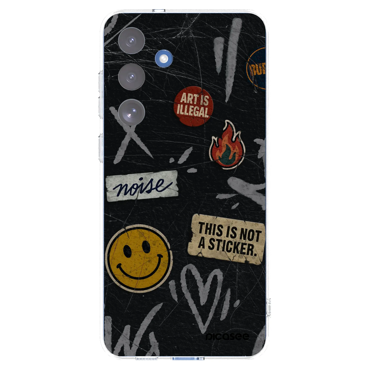 Picasee Samsung Galaxy S25 FE 5G Hülle - Transparentes Silikon - STICKERS x TAGS