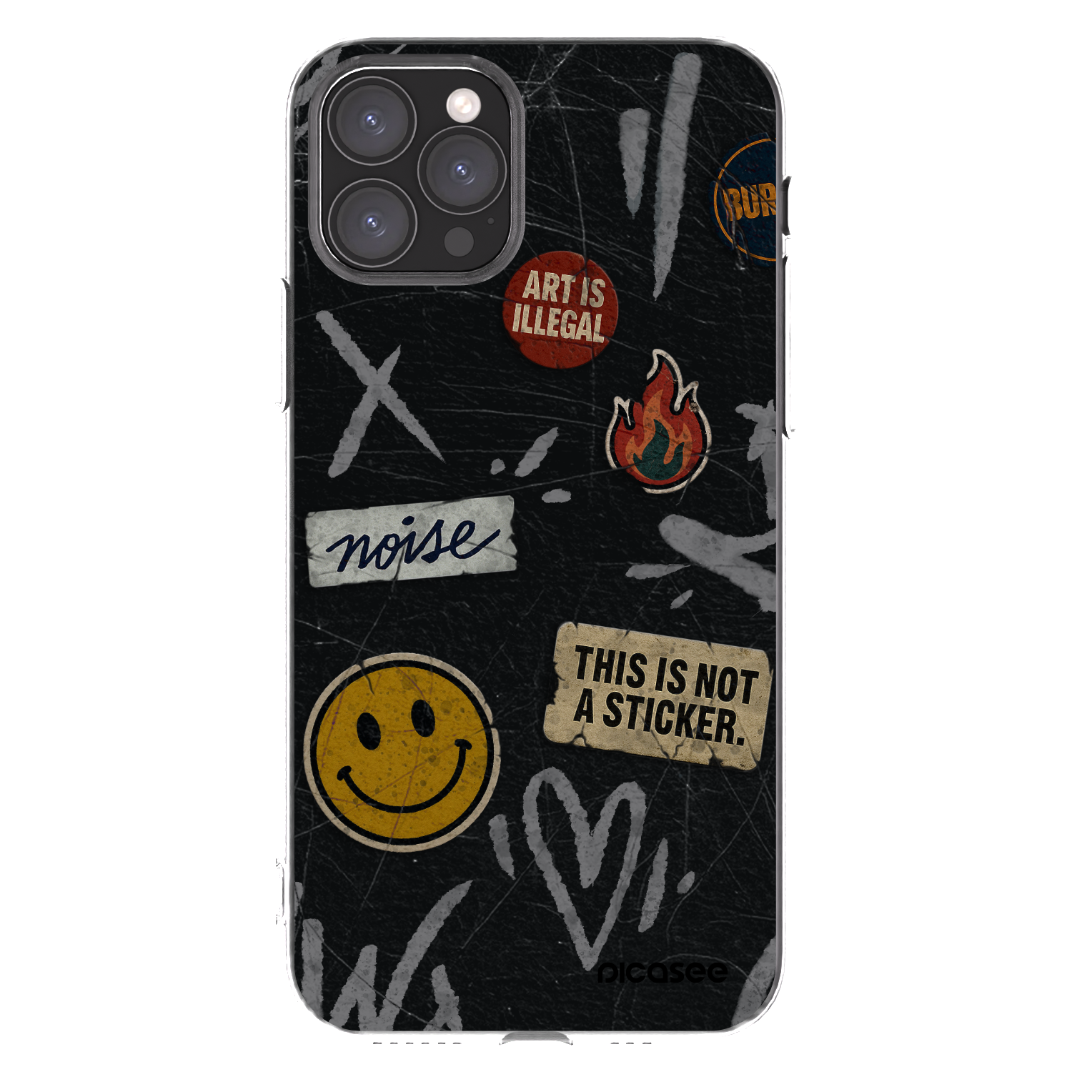 Picasee Apple iPhone 11 Pro Hülle - Transparentes Silikon - STICKERS x TAGS