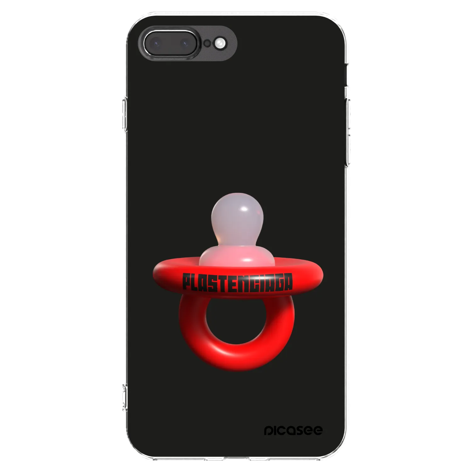 Picasee Apple iPhone 7 Plus Hülle - Transparentes Silikon - Le Dudel