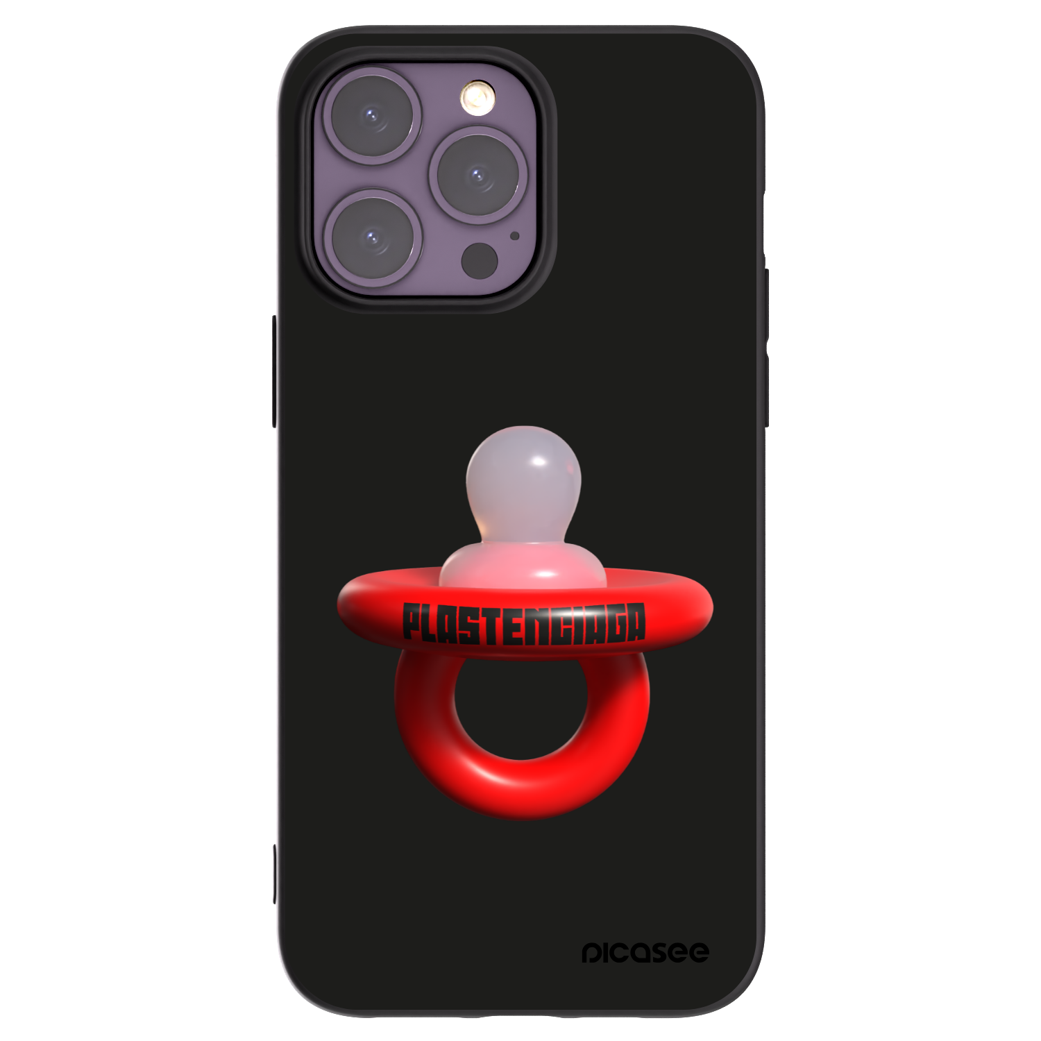 Picasee Apple iPhone 14 Pro Max Hülle - Schwarzes Silikon - Le Dudel