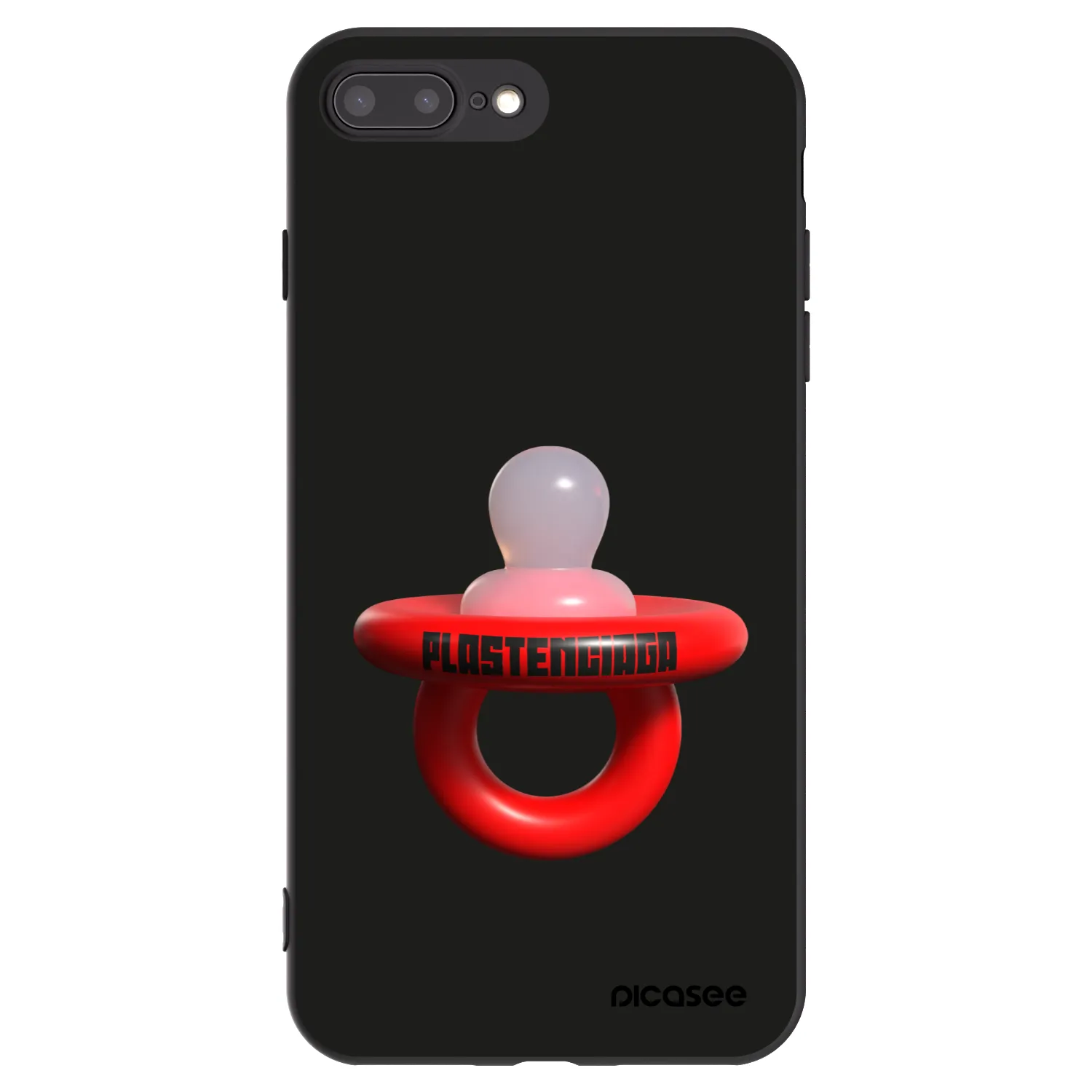 Picasee Apple iPhone 8 Plus Hülle - Schwarzes Silikon - Le Dudel