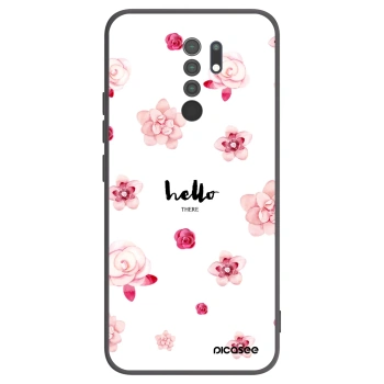 Picasee Xiaomi Redmi 9 Hülle - Schwarzes Silikon - Hello there