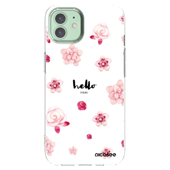 Picasee Apple iPhone 12 Hülle - Transparentes Silikon - Hello there