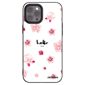 Picasee Apple iPhone 12 Pro Max Hülle - Schwarzes Silikon - Hello there