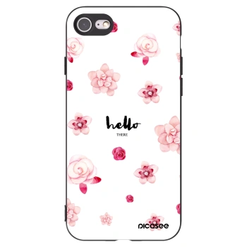 Picasee Apple iPhone SE 2022 Hülle - Schwarzes Silikon - Hello there