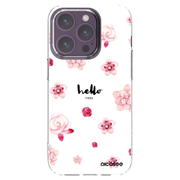 Picasee Apple iPhone 14 Pro Hülle - Transparentes Silikon - Hello there