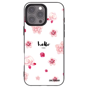 Picasee Apple iPhone 16 Pro Max Hülle - Schwarzes Silikon - Hello there