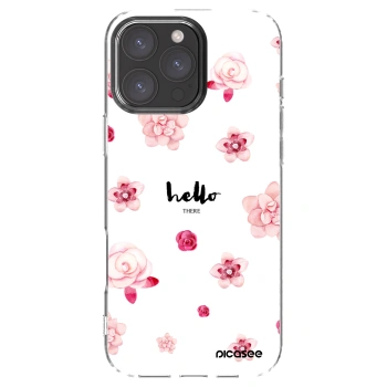 Picasee Apple iPhone 16 Pro Max Hülle - Transparentes Silikon - Hello there