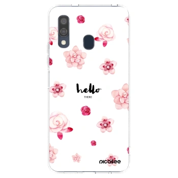 Picasee Samsung Galaxy A40 A405F Hülle - Transparentes Silikon - Hello there
