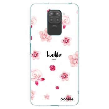 Picasee Xiaomi Redmi Note 9 Hülle - Schwarzes Silikon - Hello there