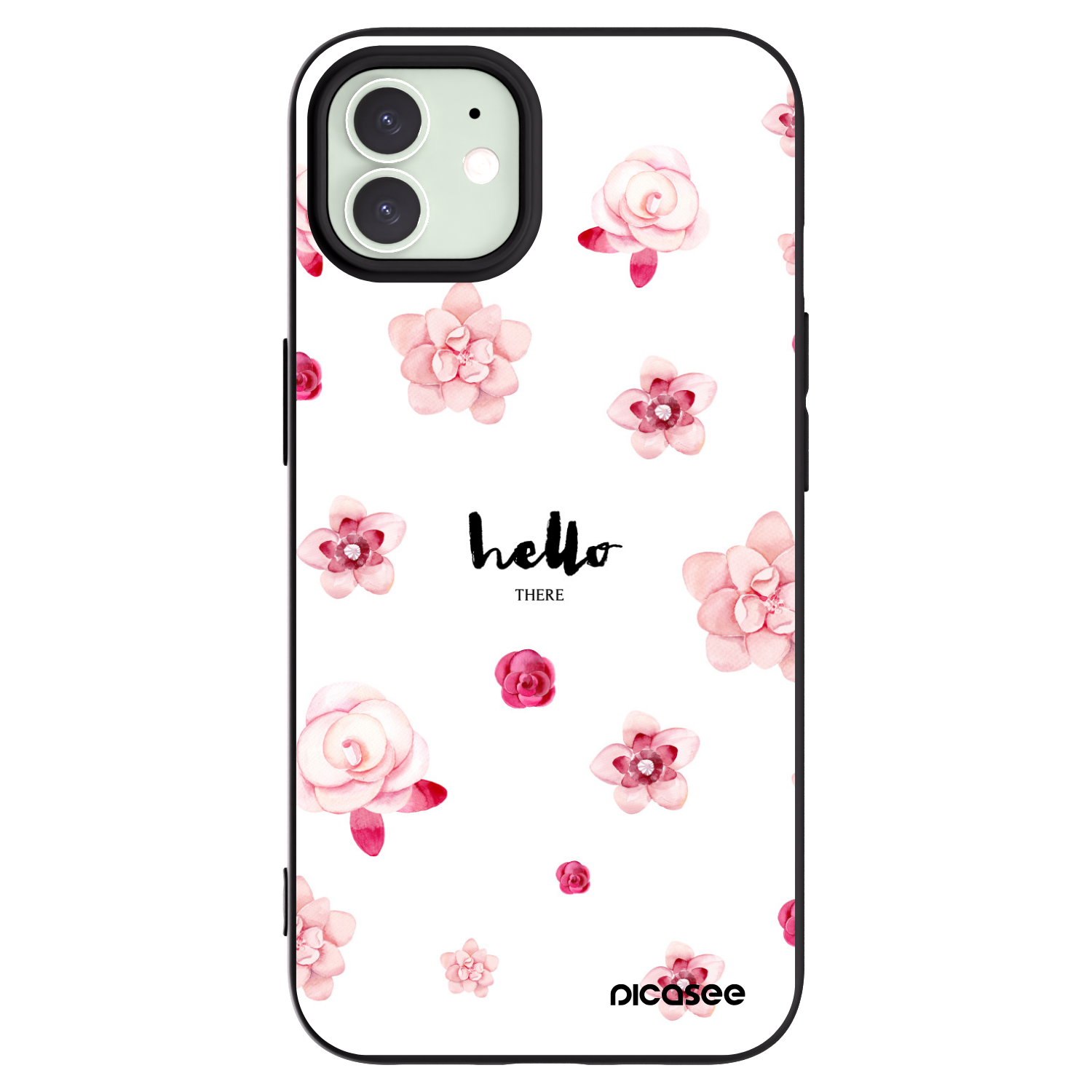 Picasee Apple iPhone 12 Hülle - Schwarzes Silikon - Hello there