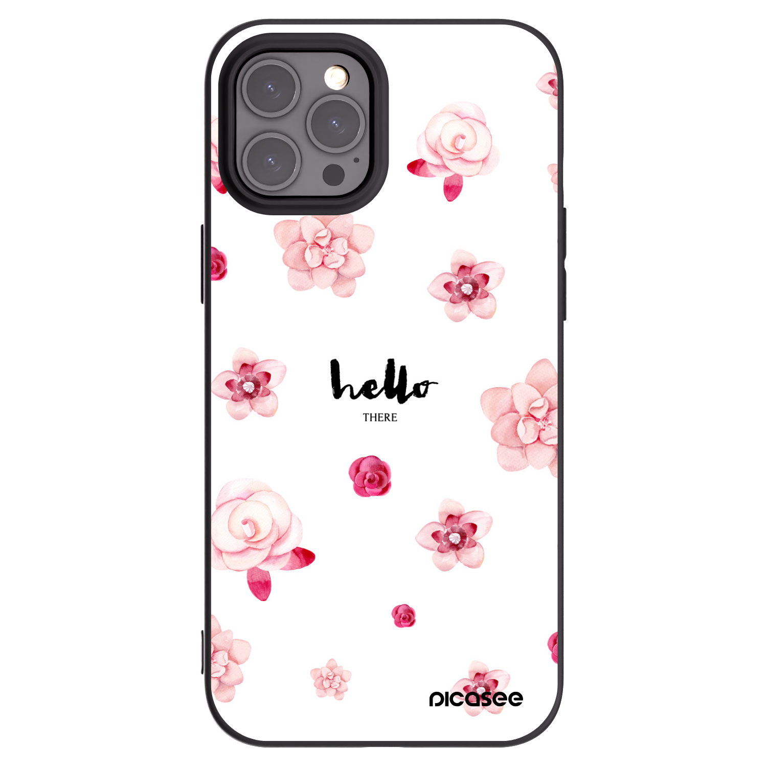 Picasee Apple iPhone 12 Pro Max Hülle - Schwarzes Silikon - Hello there