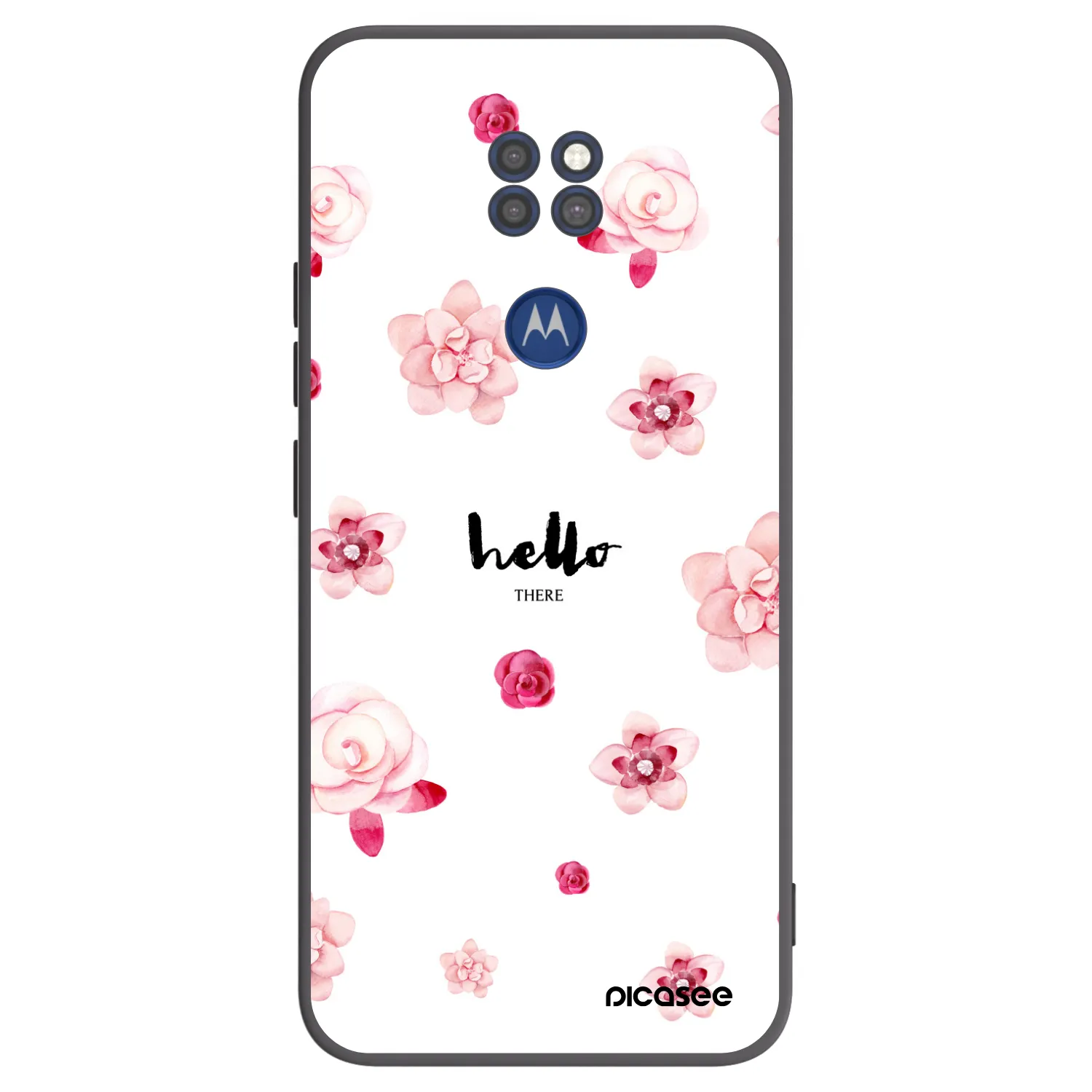 Picasee Motorola Moto G9 Play Hülle - Schwarzes Silikon - Hello there