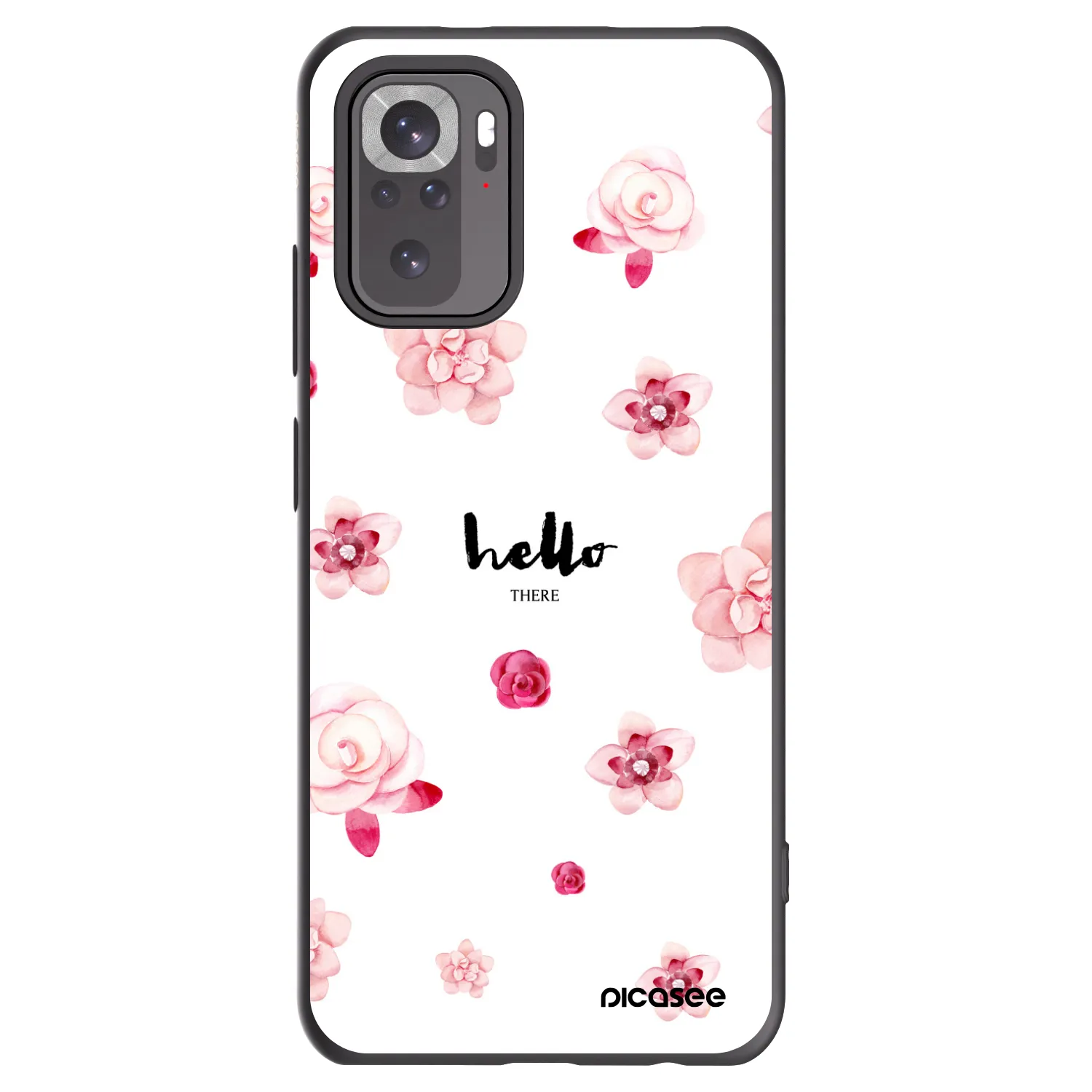 Picasee Xiaomi Redmi Note 10S Hülle - Schwarzes Silikon - Hello there
