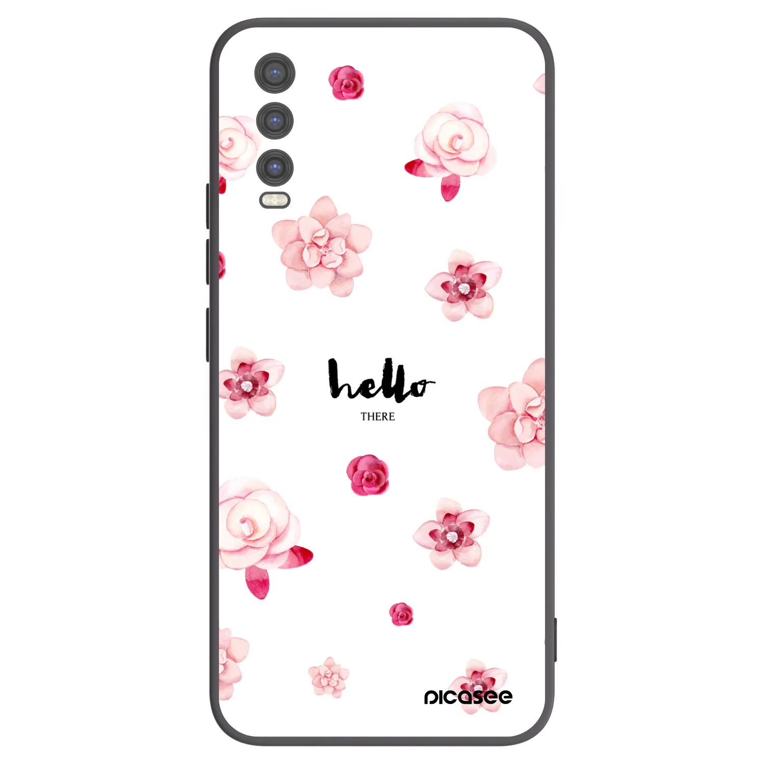 Picasee Vivo Y20s Hülle - Schwarzes Silikon - Hello there