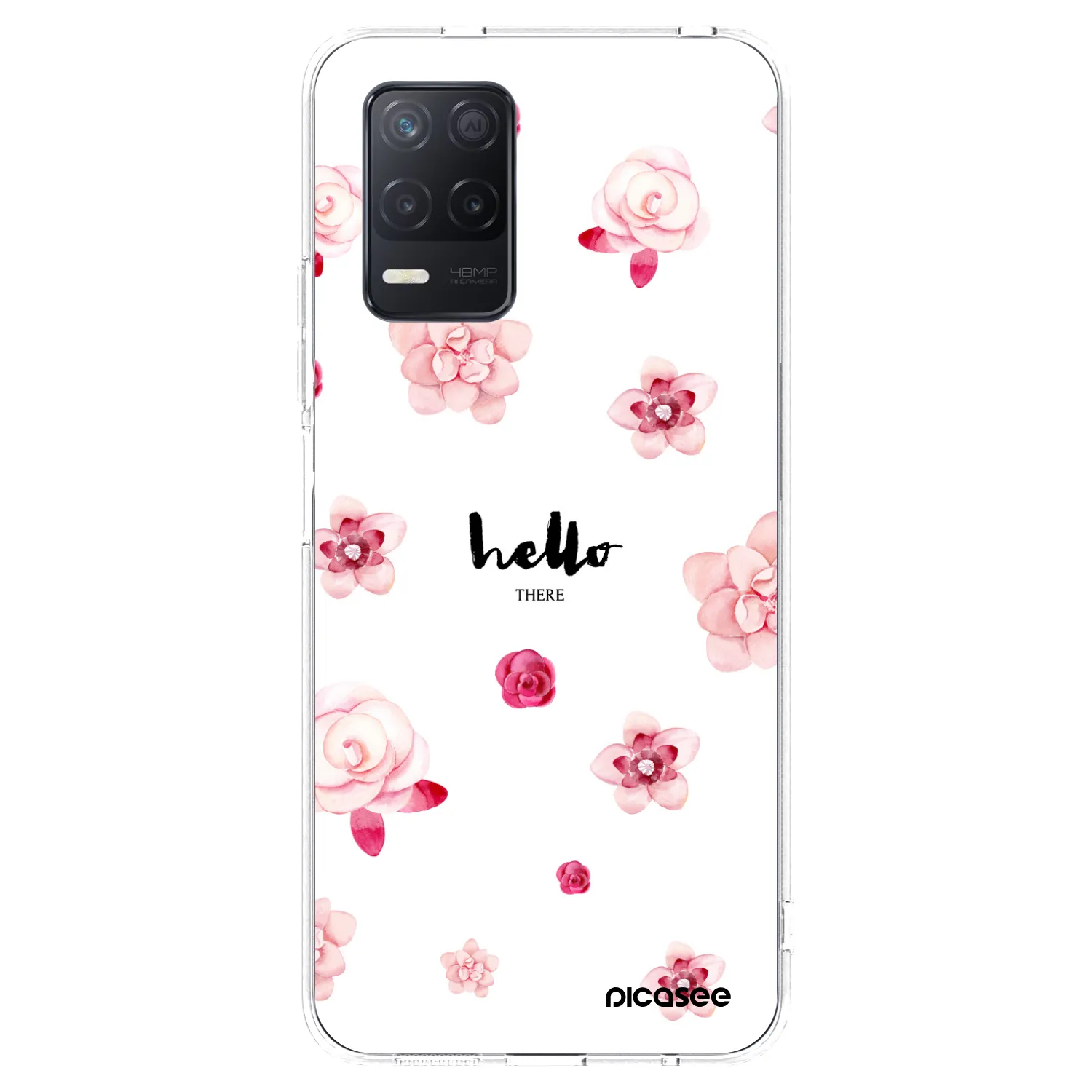 Picasee Realme 8 5G Hülle - Transparentes Silikon - Hello there