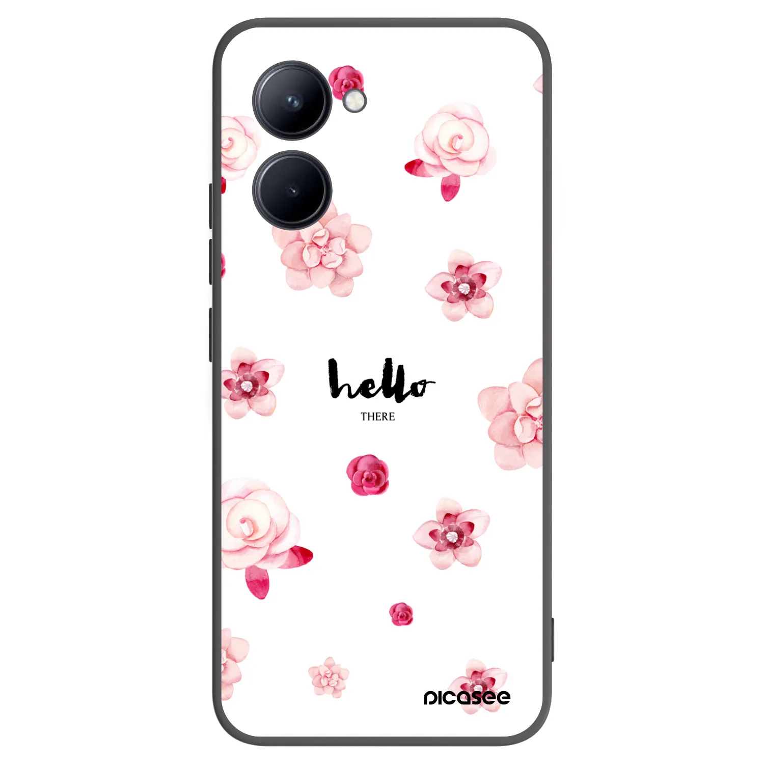 Picasee Realme C33 (2023) Hülle - Schwarzes Silikon - Hello there