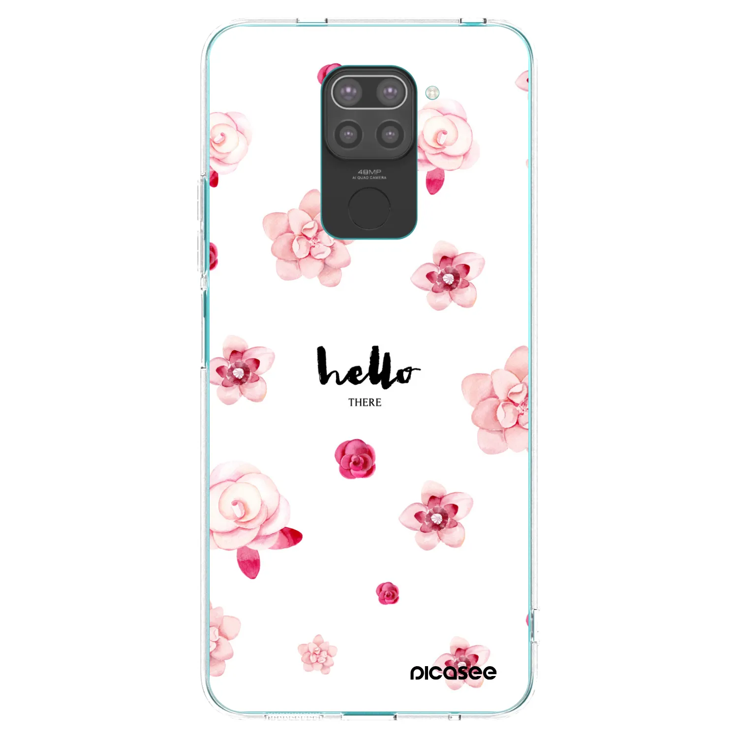 Picasee Xiaomi Redmi Note 9 Hülle - Schwarzes Silikon - Hello there