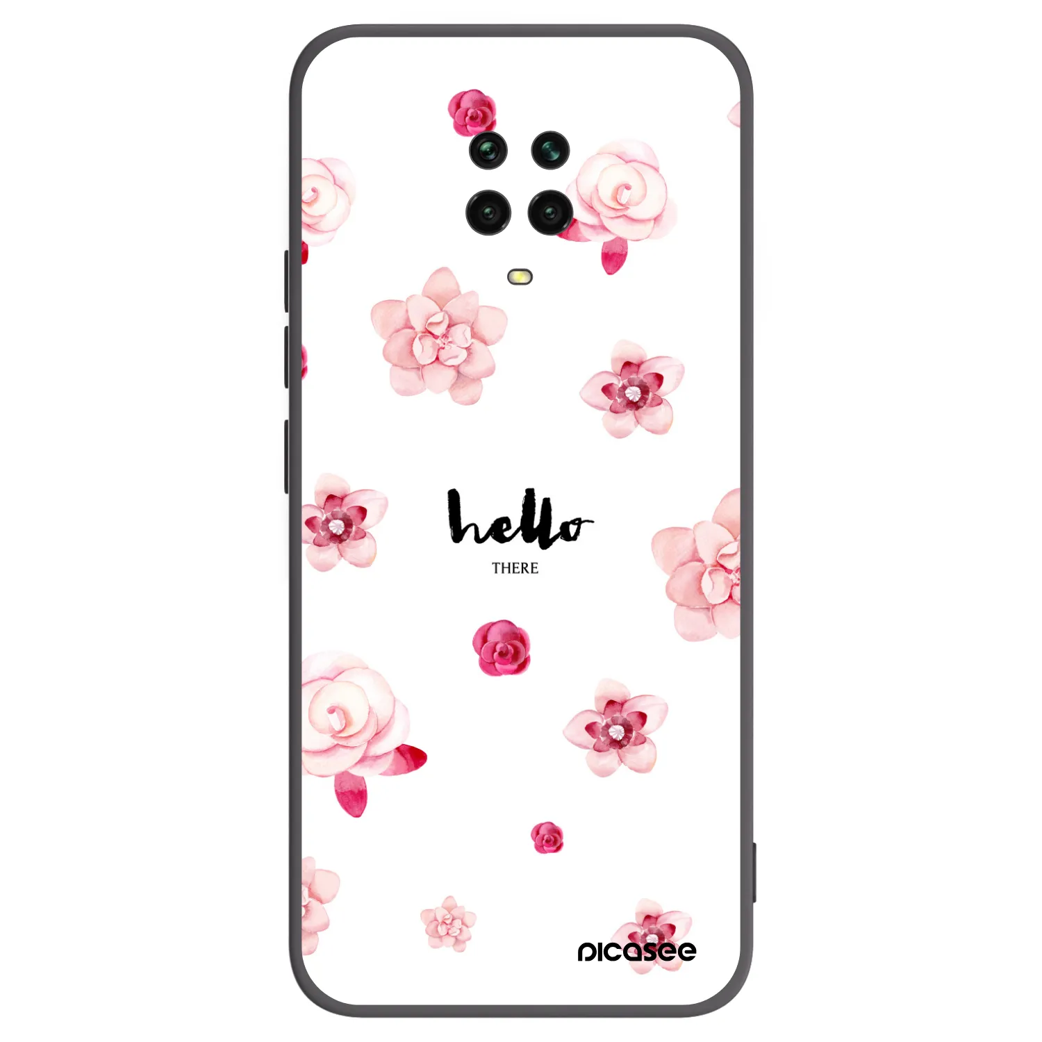 Picasee Xiaomi Redmi Note 9S Hülle - Schwarzes Silikon - Hello there