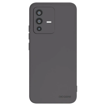 Picasee Vivo V23 5G Hülle - Schwarzes Silikon - Clear