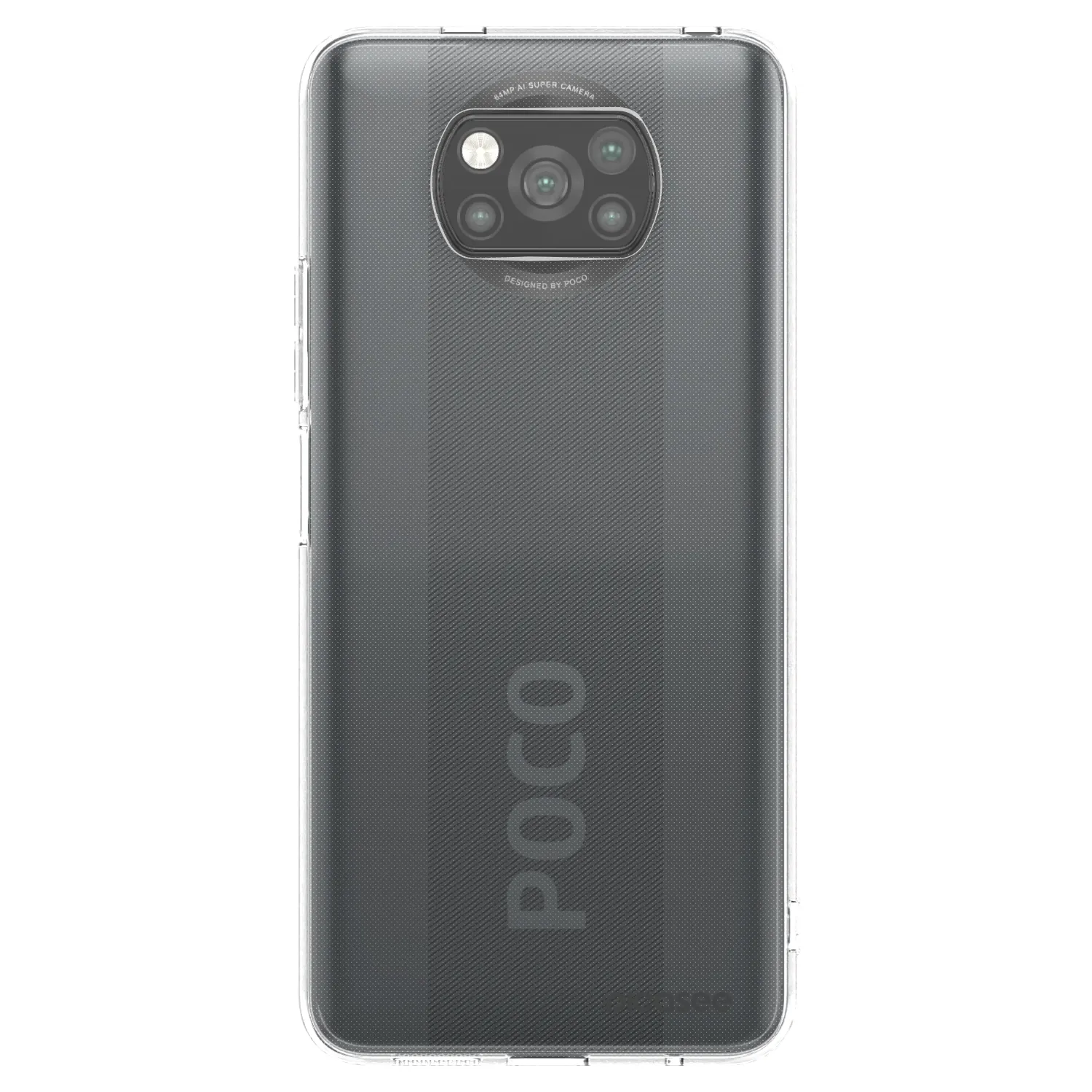 Picasee Xiaomi Poco X3 Hülle - Schwarzes Silikon - Clear