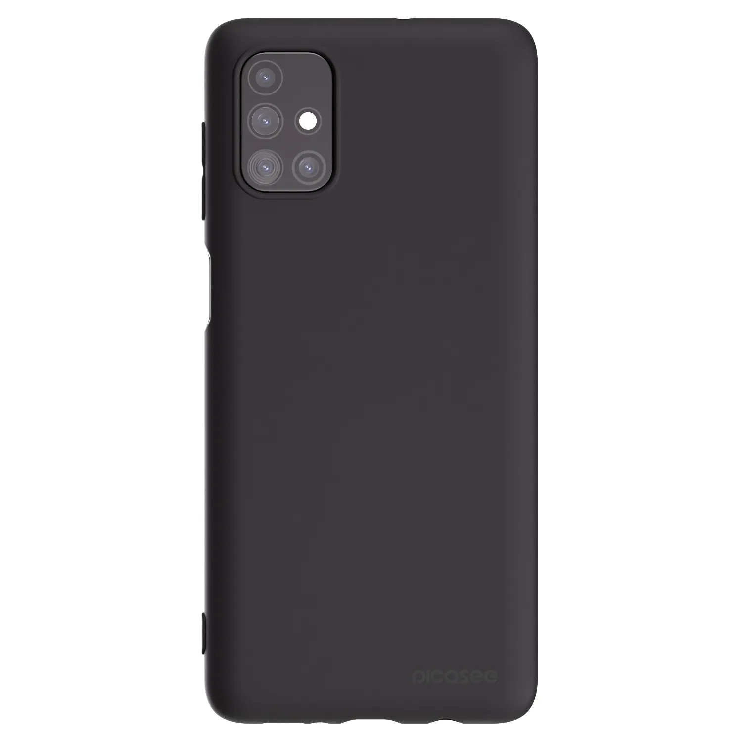 Picasee Samsung Galaxy M51 M515F Hülle - Schwarzes Silikon - Clear