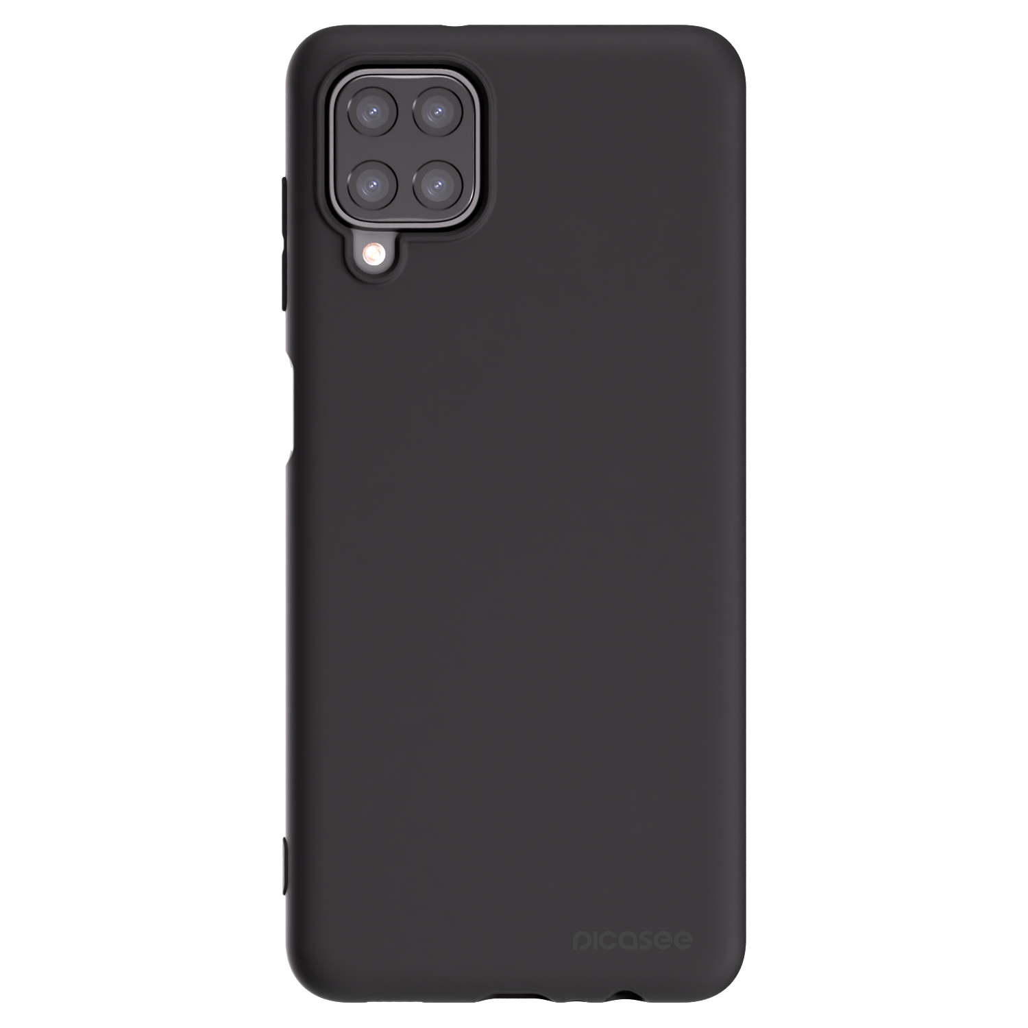 Picasee Samsung Galaxy A12 A125F Hülle - Schwarzes Silikon - Clear