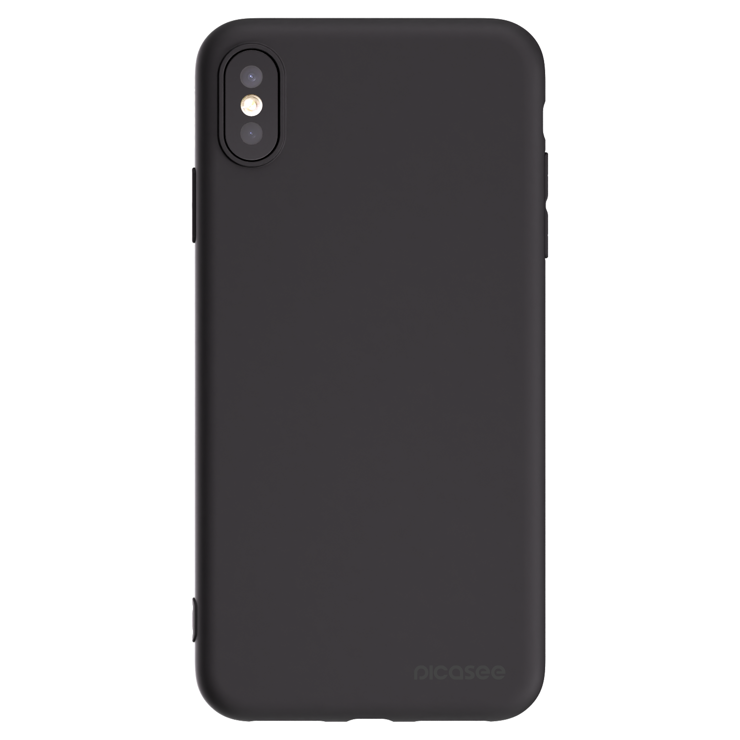 Picasee Apple iPhone XS Max Hülle - Schwarzes Silikon - Clear