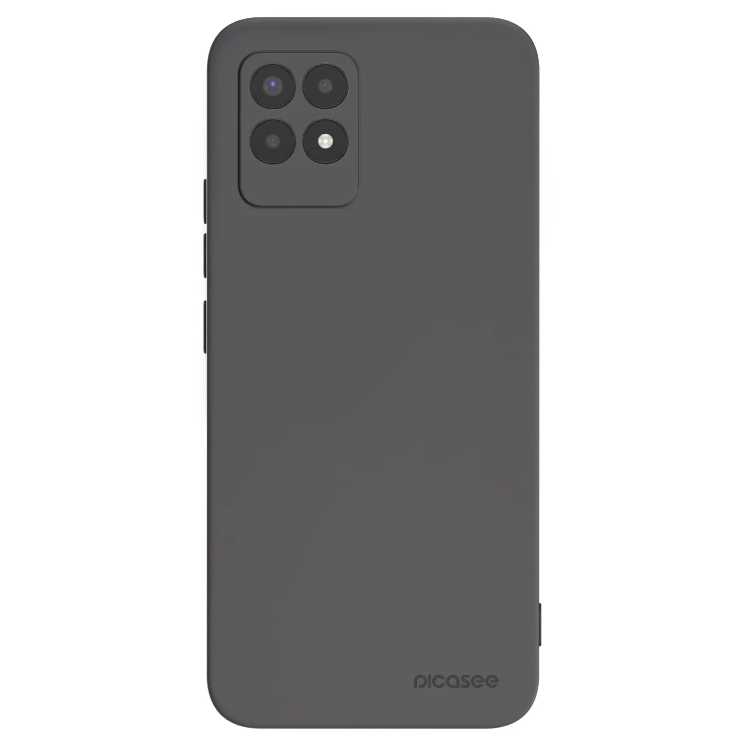 Picasee Realme 8i Hülle - Schwarzes Silikon - Clear