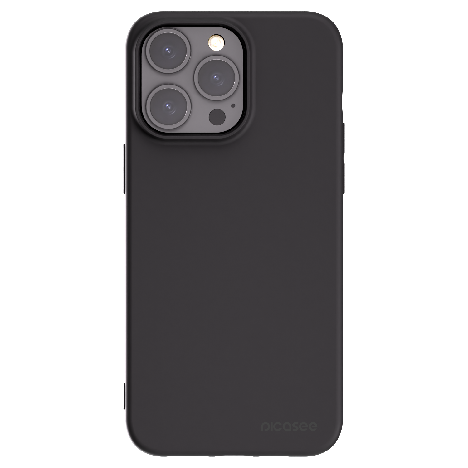 Picasee Apple iPhone 15 Pro Max Hülle - Schwarzes Silikon - Clear