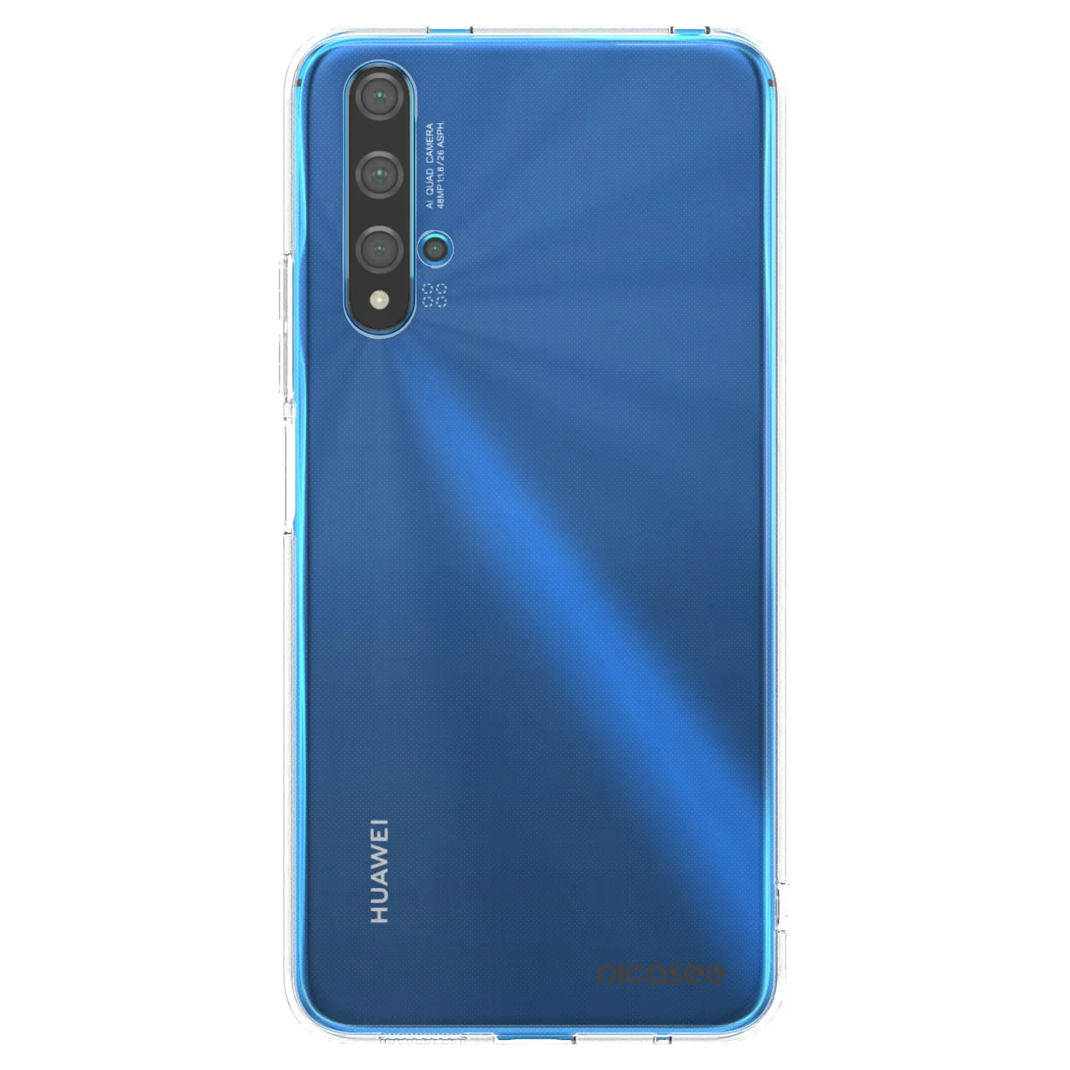 Picasee Huawei Nova 5T Hülle - Transparentes Silikon - Clear