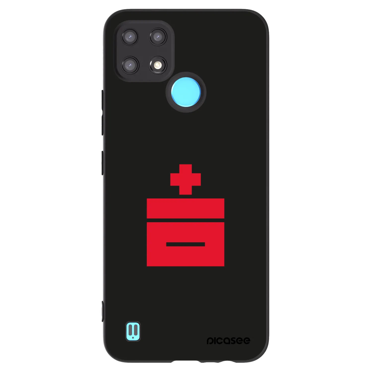 Picasee Realme C21 Hülle - Schwarzes Silikon - Le Plastenciaga