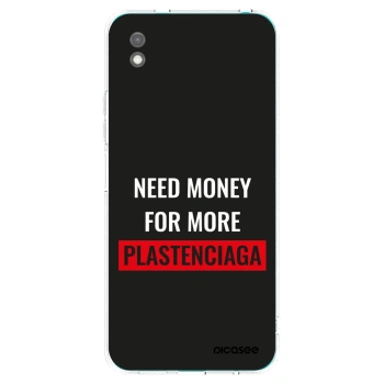 Picasee Xiaomi Redmi 9A Hülle - Schwarzes Silikon - More PLASTENCIAGA
