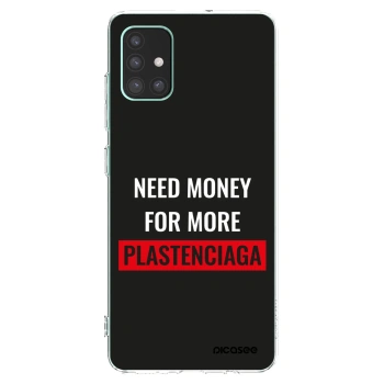Picasee Samsung Galaxy M51 M515F Hülle - Transparentes Silikon - More PLASTENCIAGA