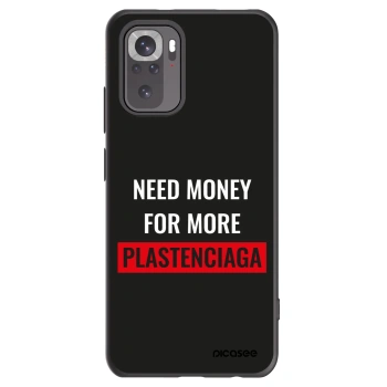 Picasee Xiaomi Redmi Note 10S Hülle - Schwarzes Silikon - More PLASTENCIAGA