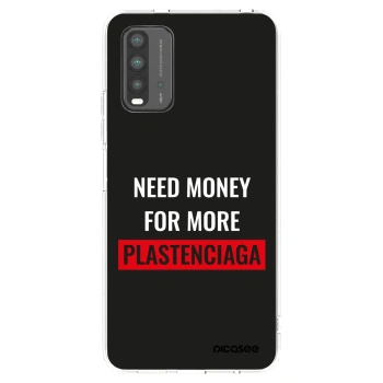 Picasee Xiaomi Redmi 9T Hülle - Transparentes Silikon - More PLASTENCIAGA