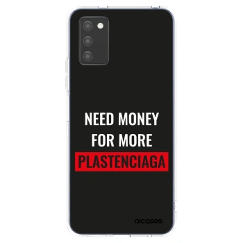 Picasee Samsung Galaxy A02s A025G Hülle - Transparentes Silikon - More PLASTENCIAGA