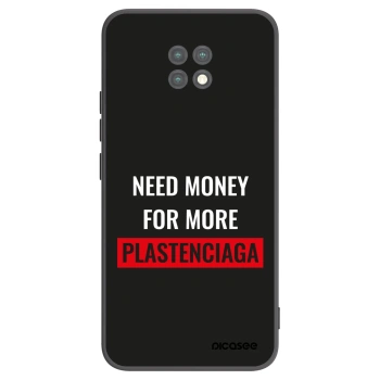 Picasee Xiaomi Redmi Note 9T Hülle - Schwarzes Silikon - More PLASTENCIAGA