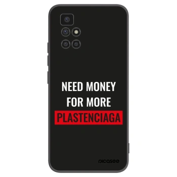 Picasee Xiaomi Redmi 10 Hülle - Schwarzes Silikon - More PLASTENCIAGA